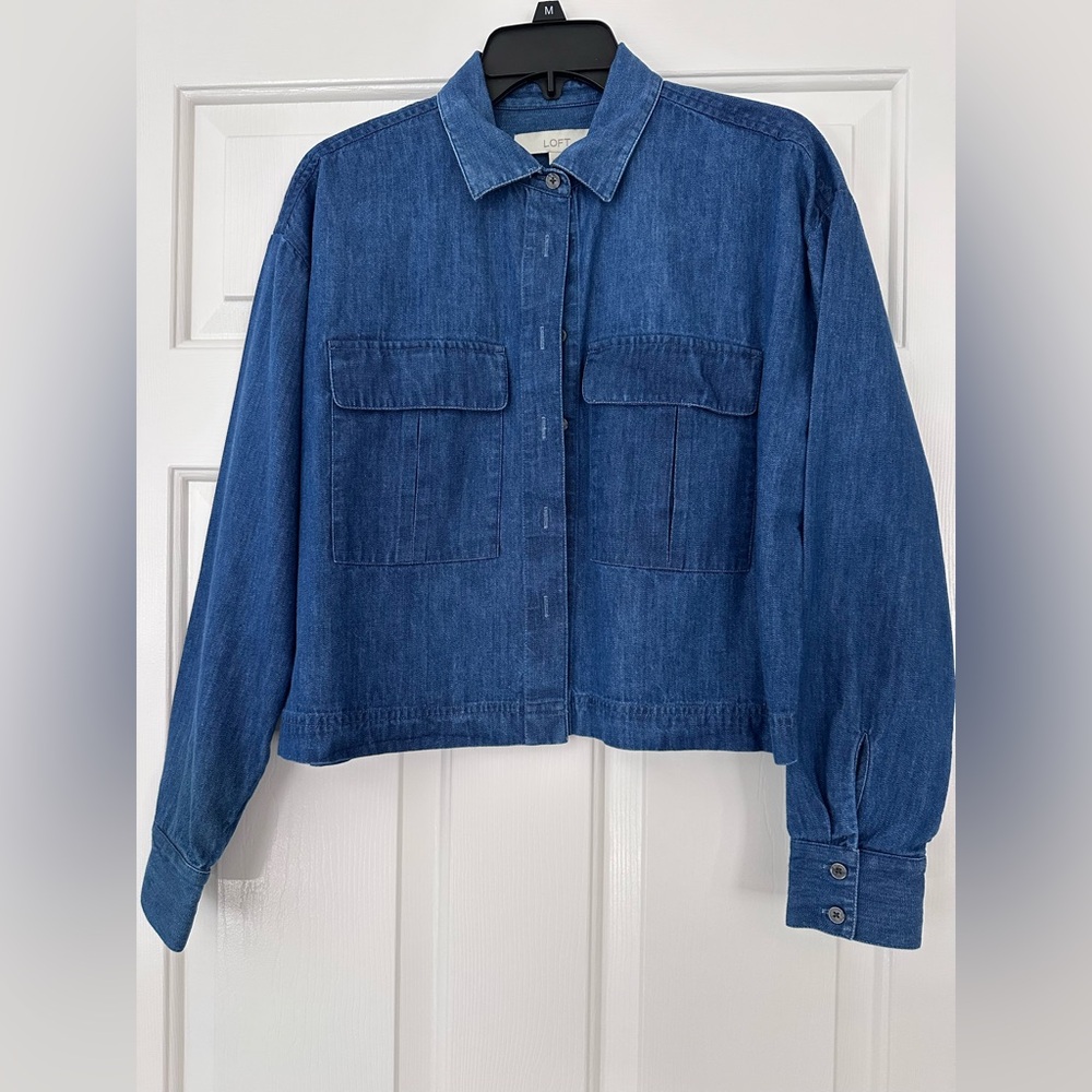 LOFT Classic Blue Denim Top